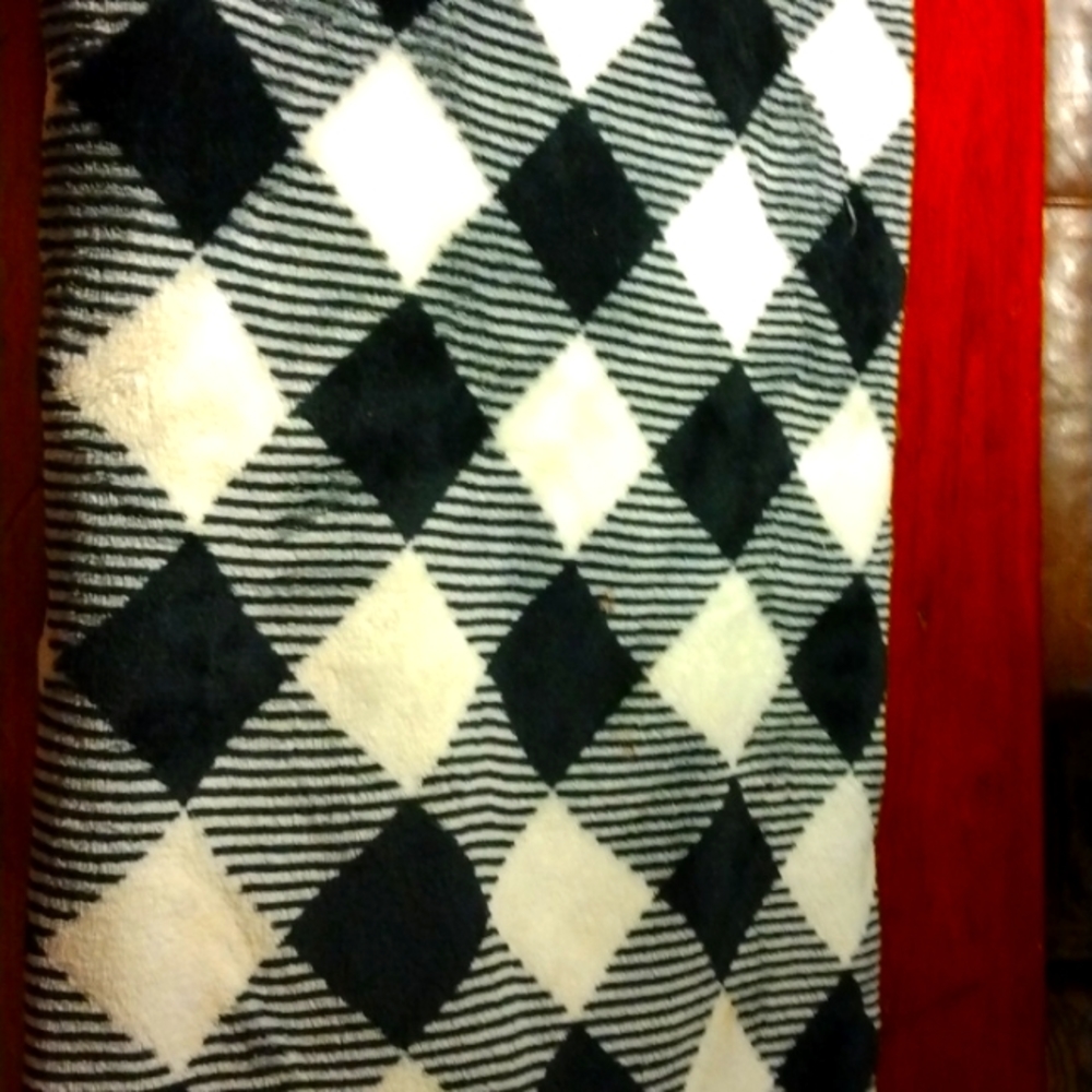Black and white blanket